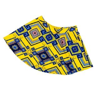 Xhilaration Yellow Southwest Aztec Print Circle Skater Skirt XXL